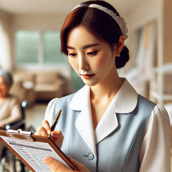 체크리스트를 보는 모습