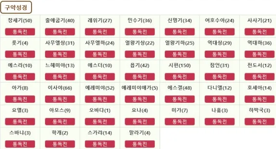 CTM 성경타자통독 통독현황 및 성경 버전 선택