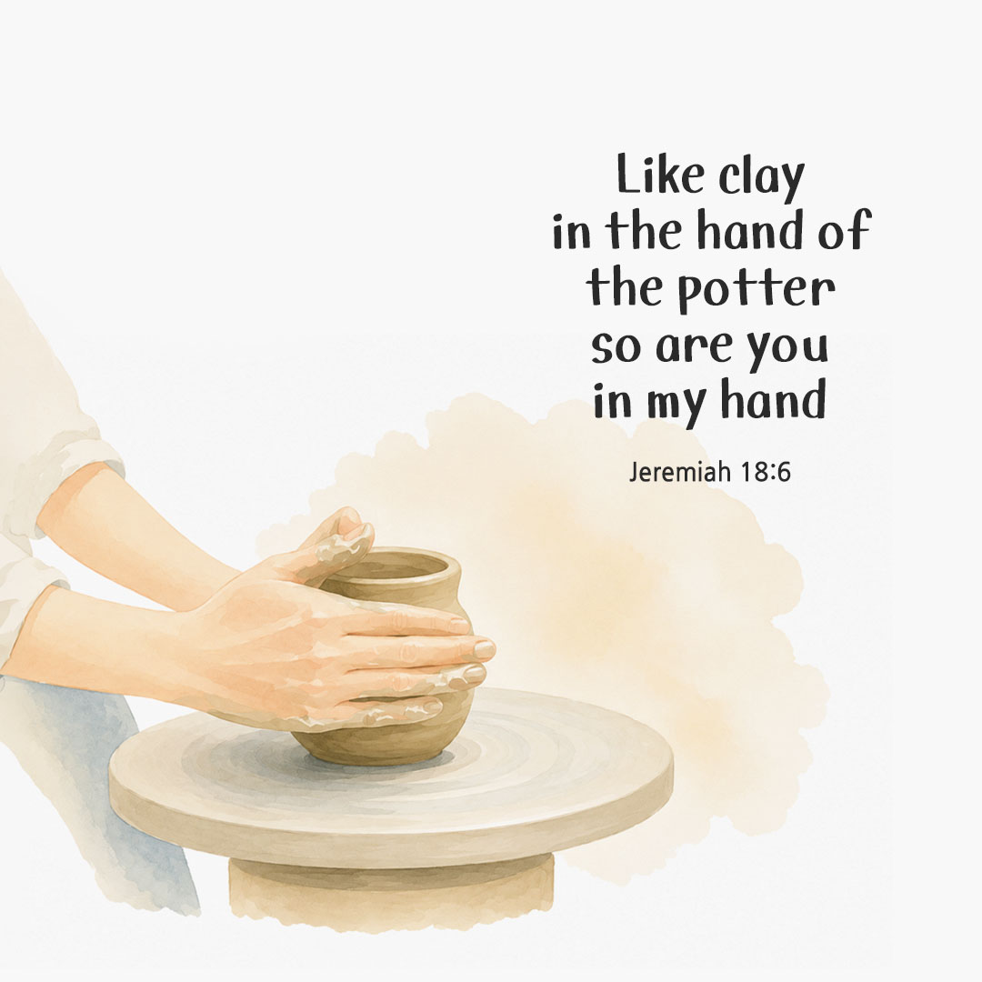 Today's Bible verse card Jeremiah 18:6 scripture image