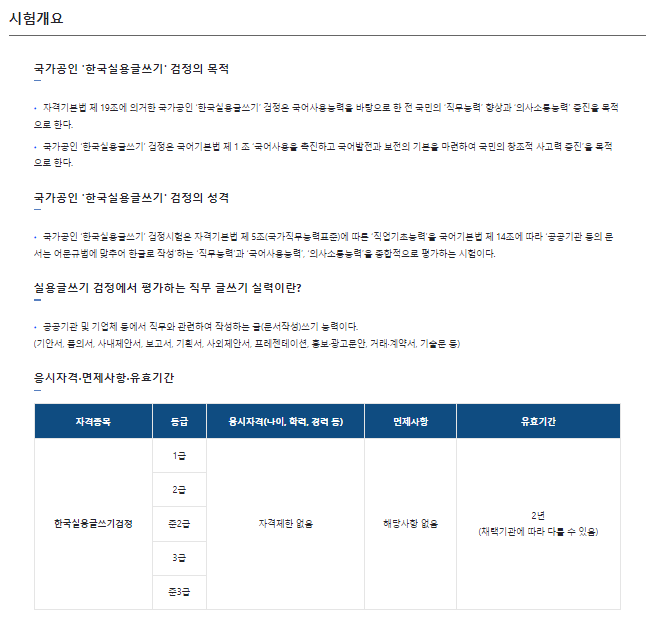 실용글쓰기 등급