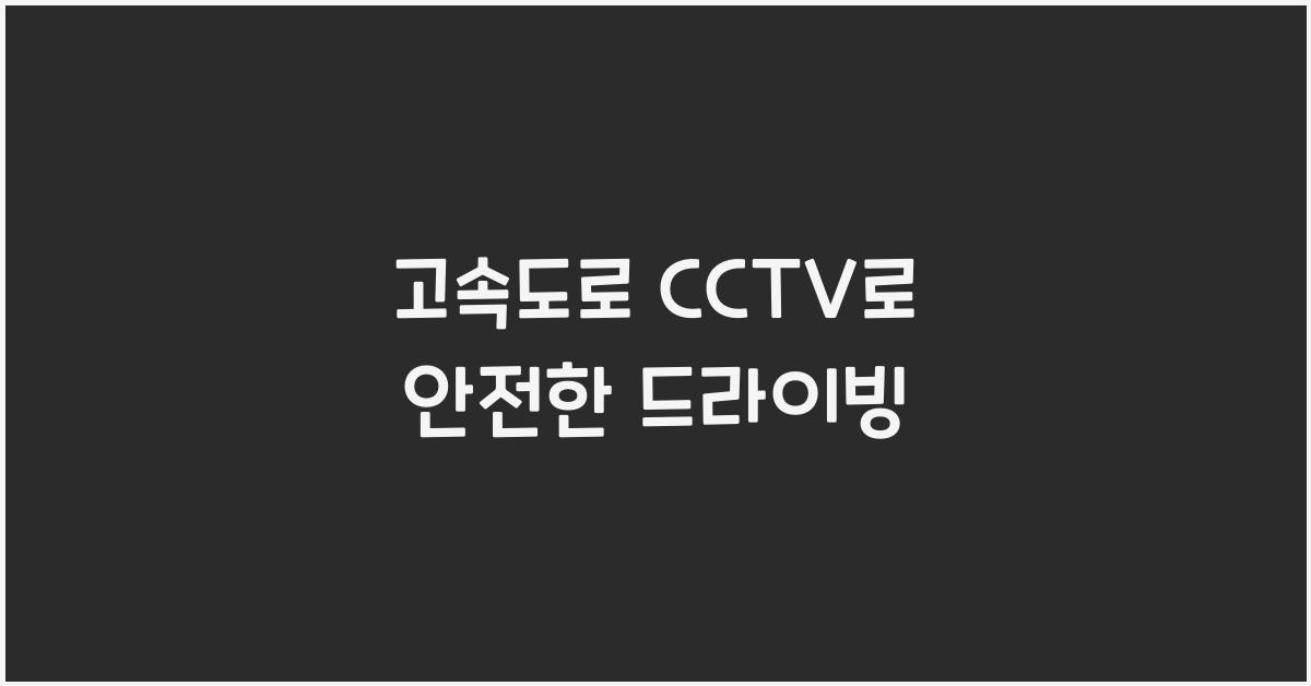 고속도로 cctv