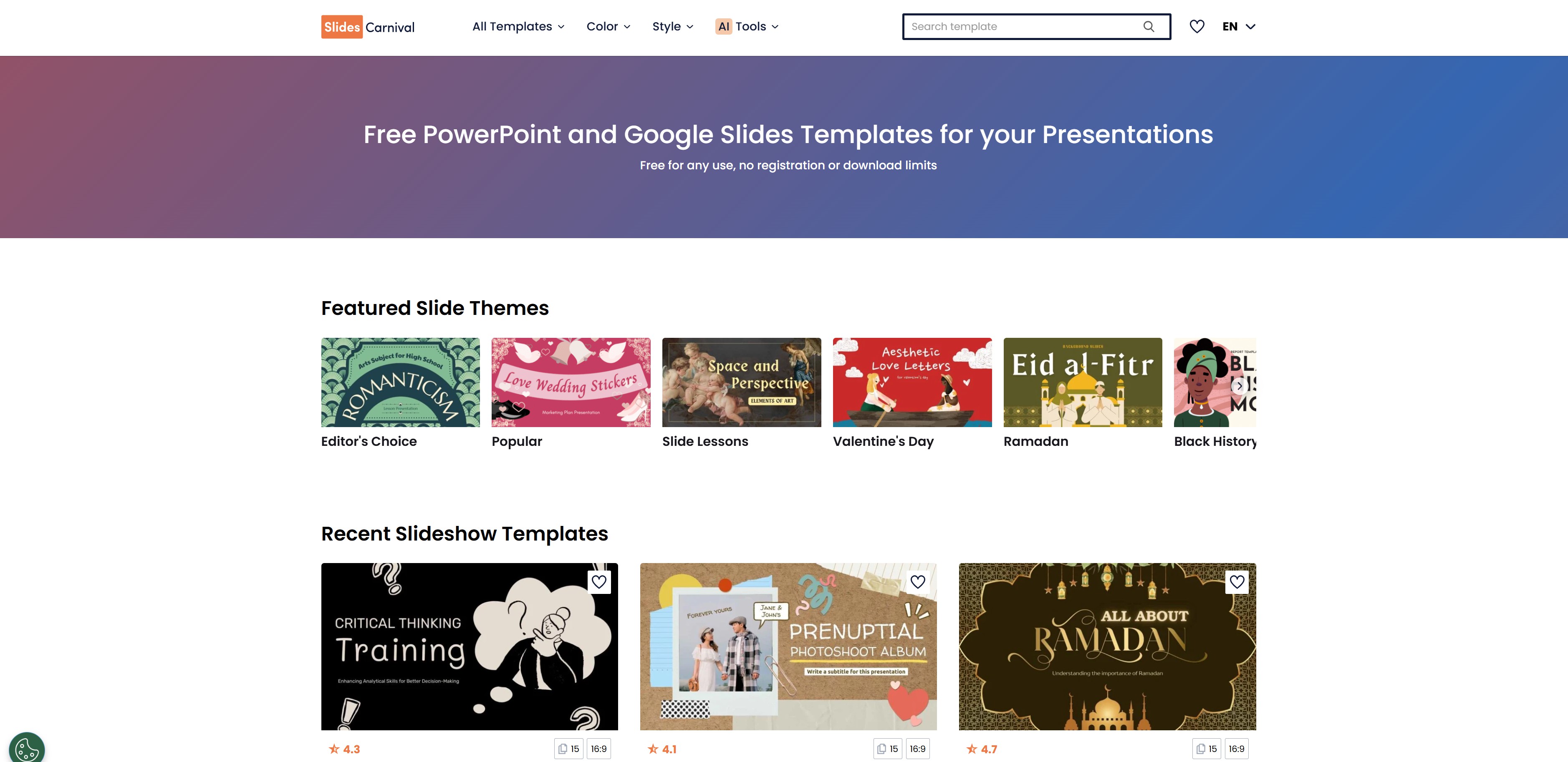 Free PPT Template Websites - 2. Slides Carnival