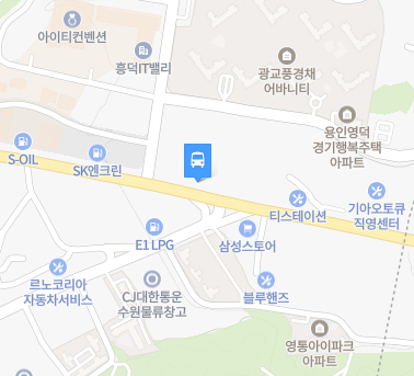 흥덕지구앞에서 인천공항 리무진 공항버스(8866번) 지도 확인하기