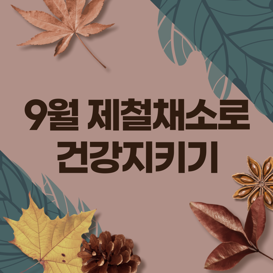 9월 제철 채소로 건강 지키기