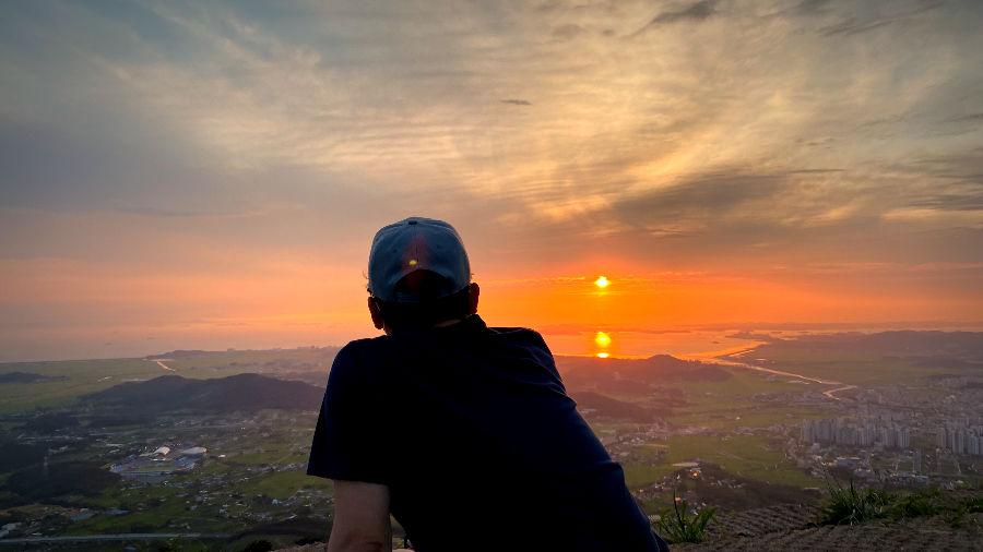옥마산 전망대 노을감상