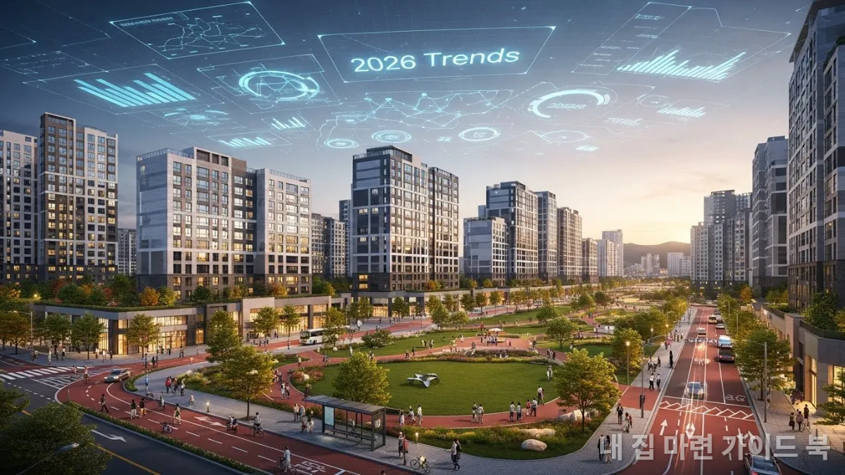 2026년 청약 시장 트렌드를 보여주는 한국 신도시 전경