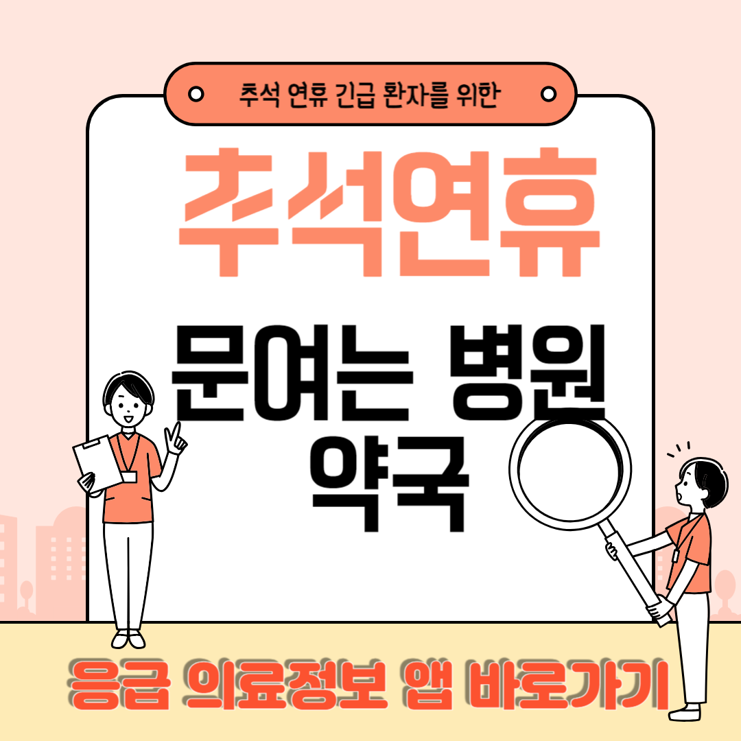 2024추석문여는응급실병원약국