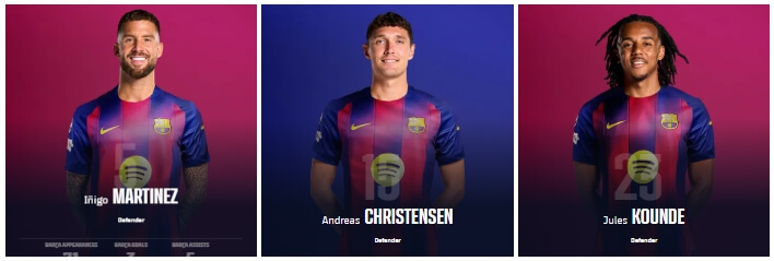 FC 바르셀로나 2025 아시안 투어 출전 선수 명단