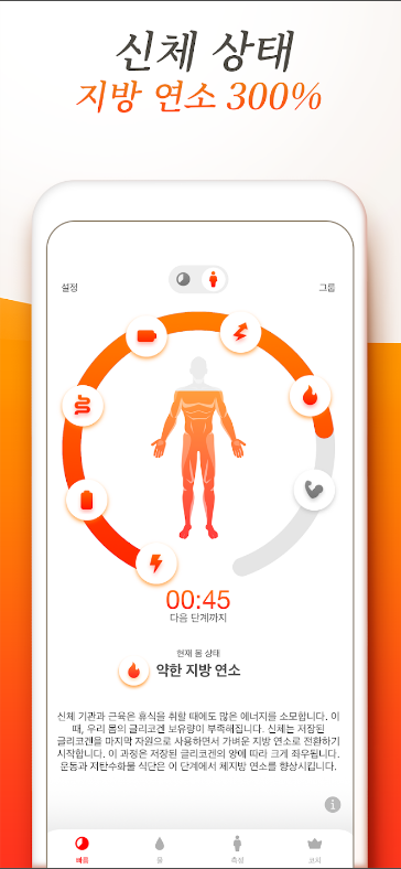 Fasting + 간헐적 단식, 단식 타이머