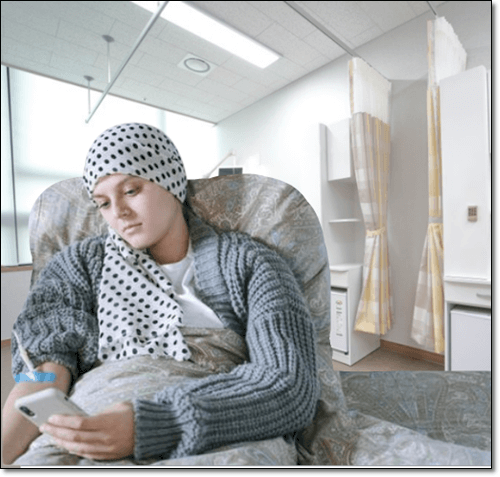 암 치료중인 여성