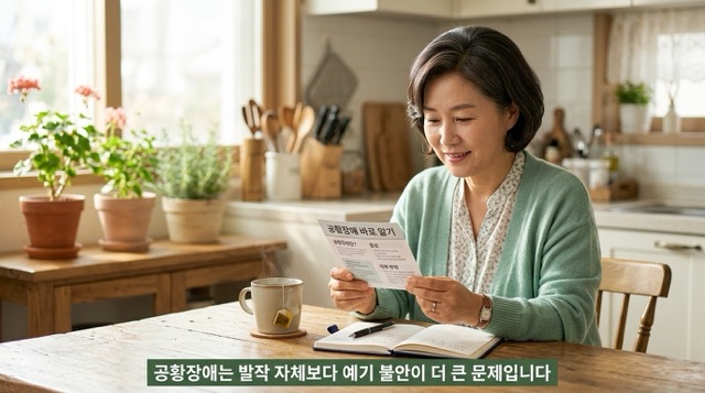 황장애 정확한 정의 공황발작 반복 예기불안 불안장애 설명 이미지