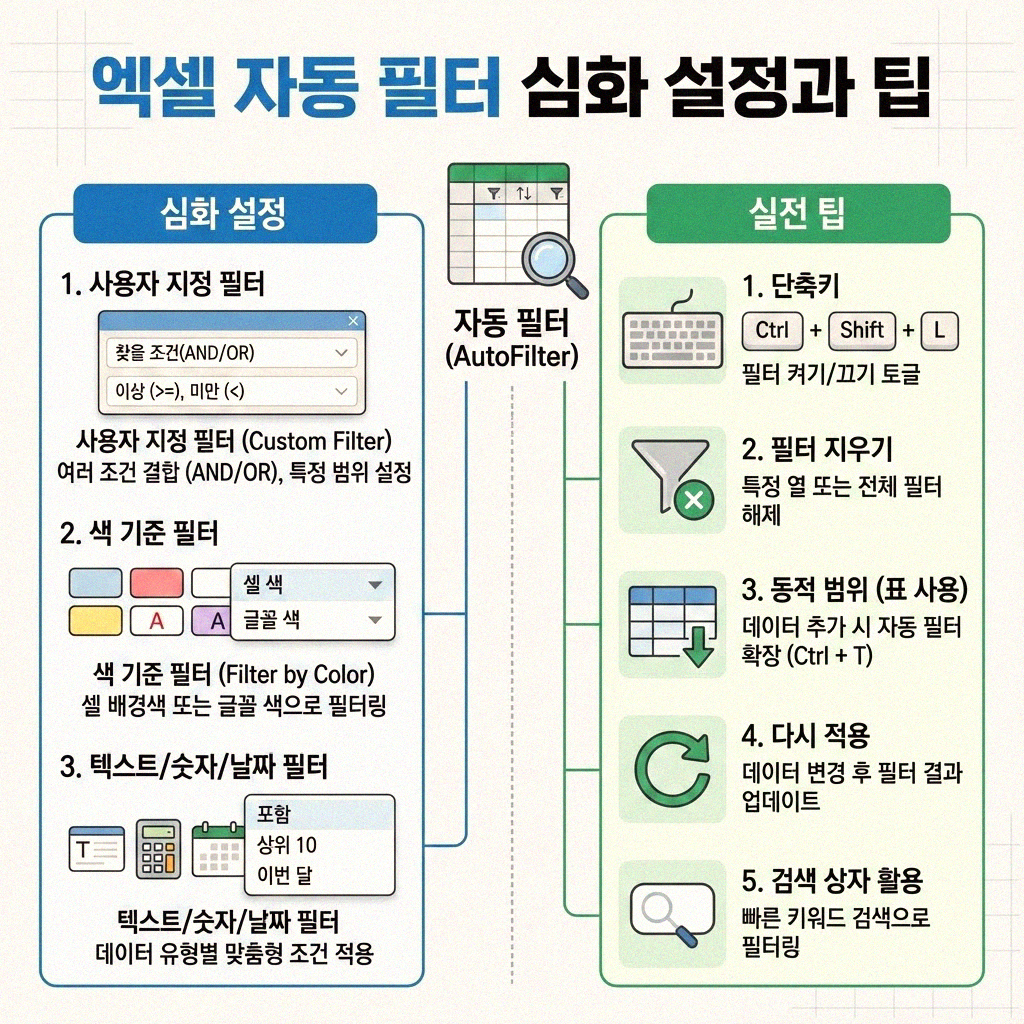 엑셀 자동 필터가 안될 때 속 시원하게 해결하는 방법