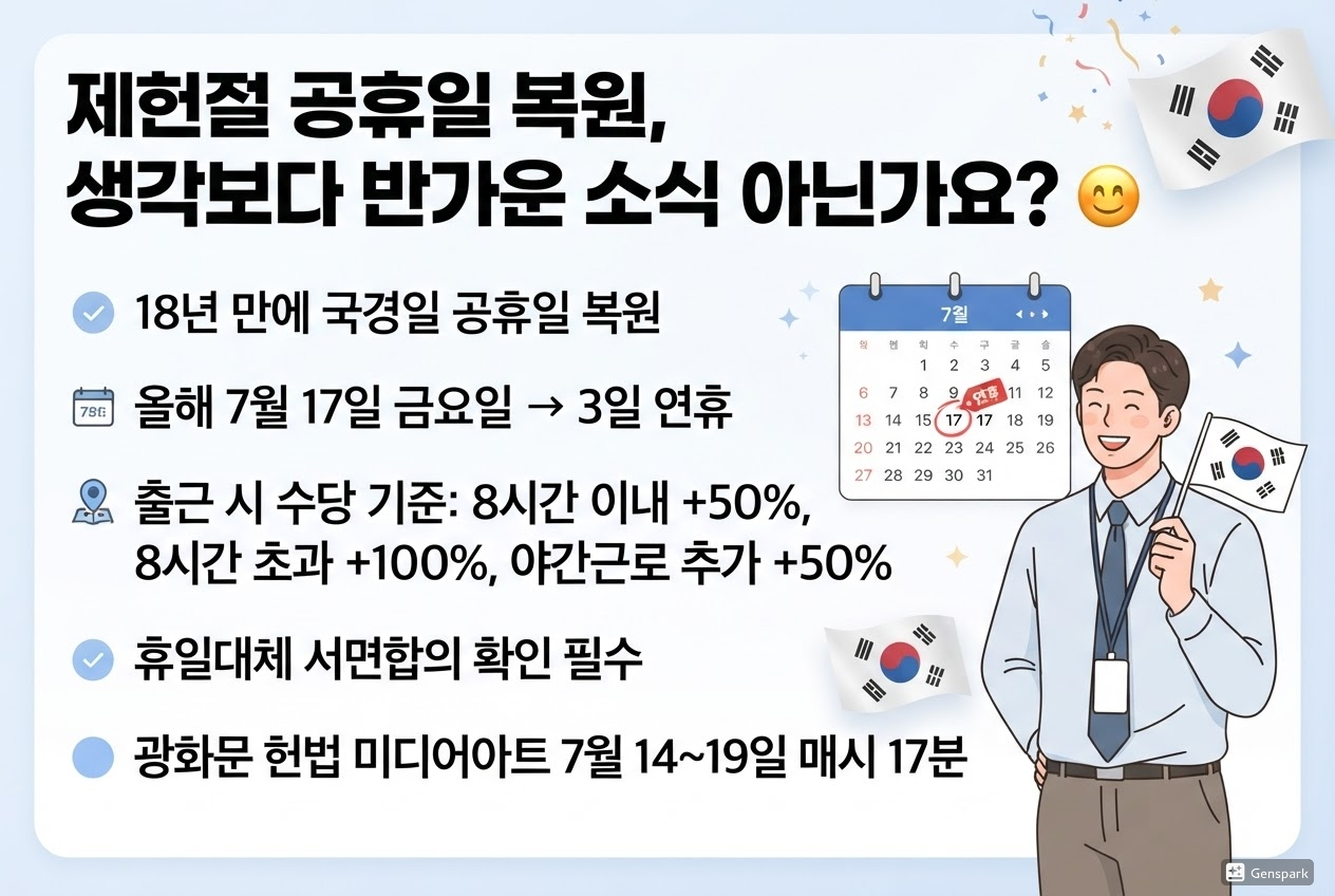 제헌절 공휴일 복원, 생각보다 반가운 소식 아닌가요?