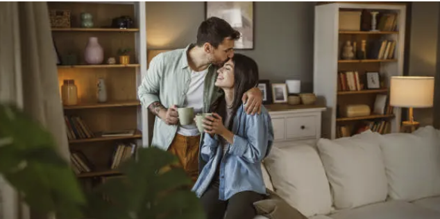 부부의 정다운 사진입니다.