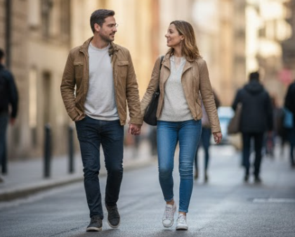 나란히 걷는 커플