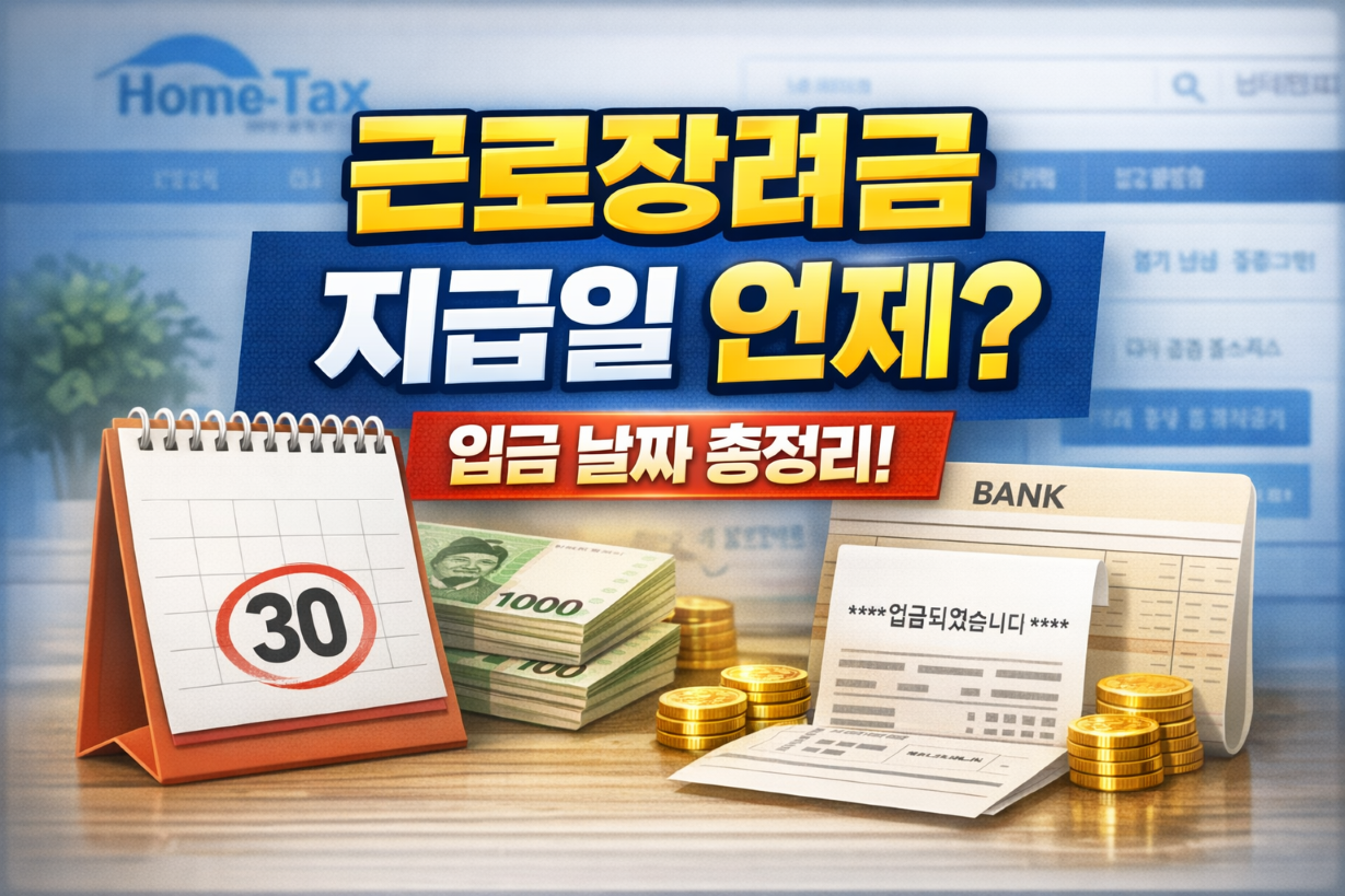 근로장려금 지급일과 지급 시기 정리