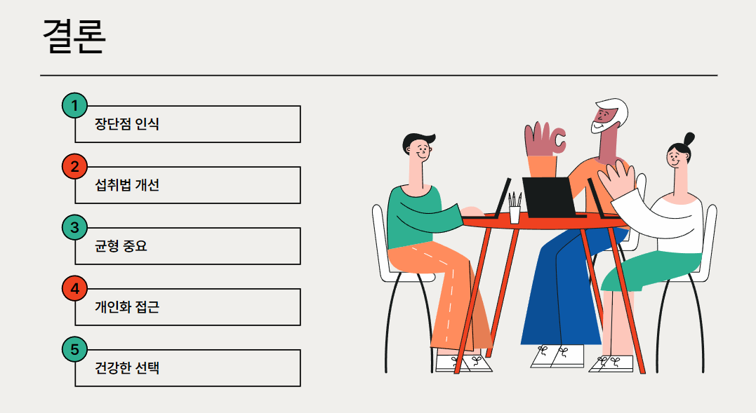 현명한 간식 선택