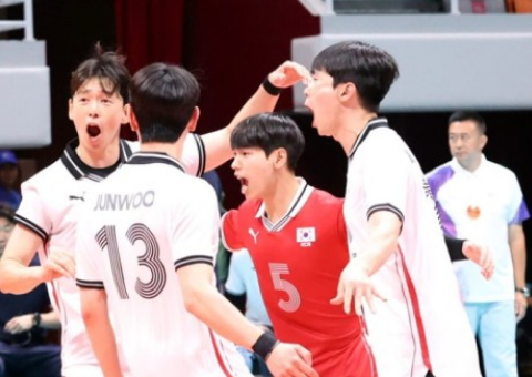 남자배구 광탈!!