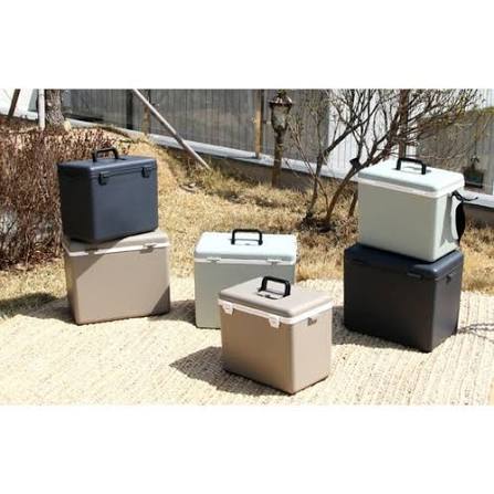 감성캠핑 아이스쿨러 아이스박스 24QT, 23L, 세이지그린 사용 이미지 4