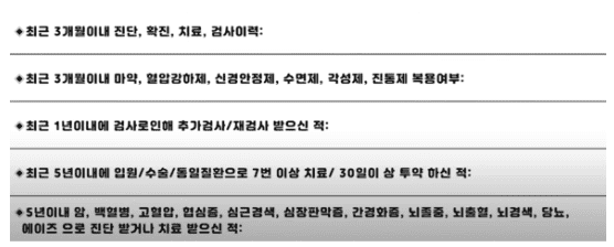 실손보험 청구 고지사항