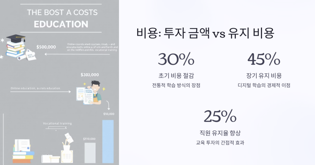투자 금액 vs 유지 비용