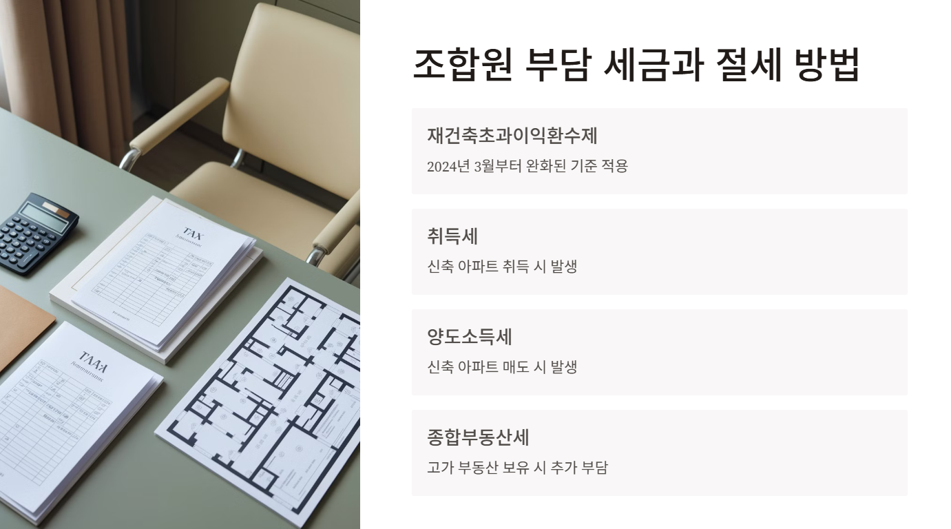 조합원 부담 세금과 절세 방법