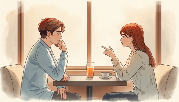 INFJ는 쉽게 믿지 않지만, 한 번 신뢰한 사람에게는 깊고 오래 마음을 준다. 그 조용한 신뢰는 겉으로 보이는 것보다 훨씬 무겁고 진심에 가깝다에 관한 그림입니다