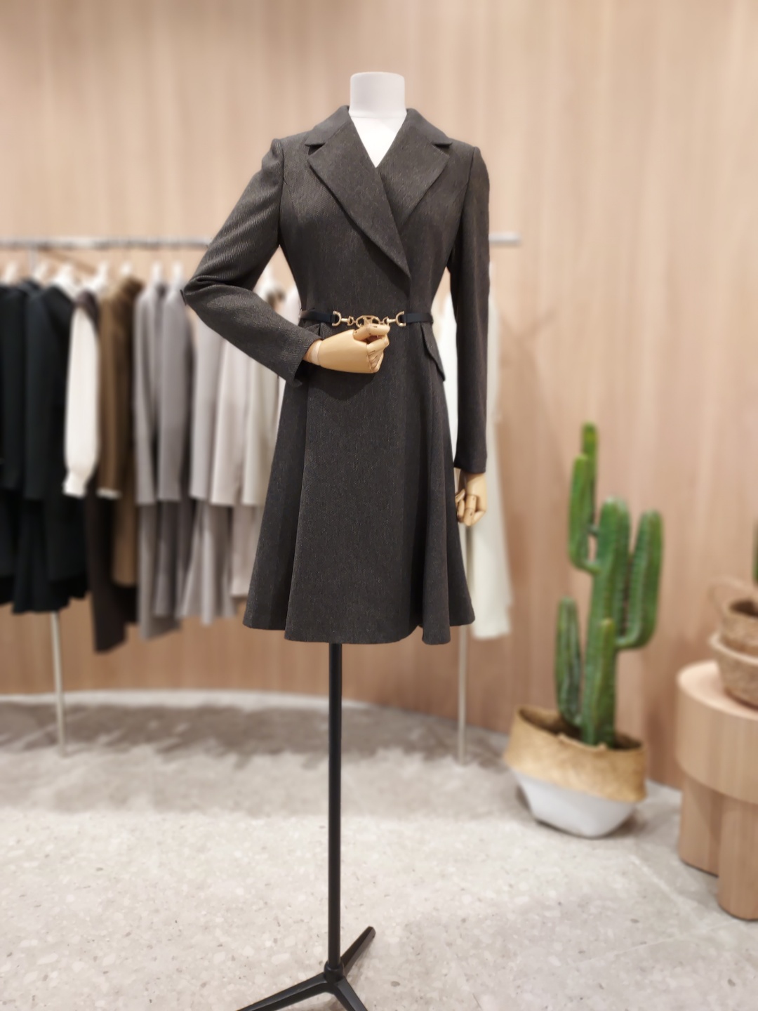 라인어디션 N642 벨티드 테일러드 원피스 NWOPLJ0900