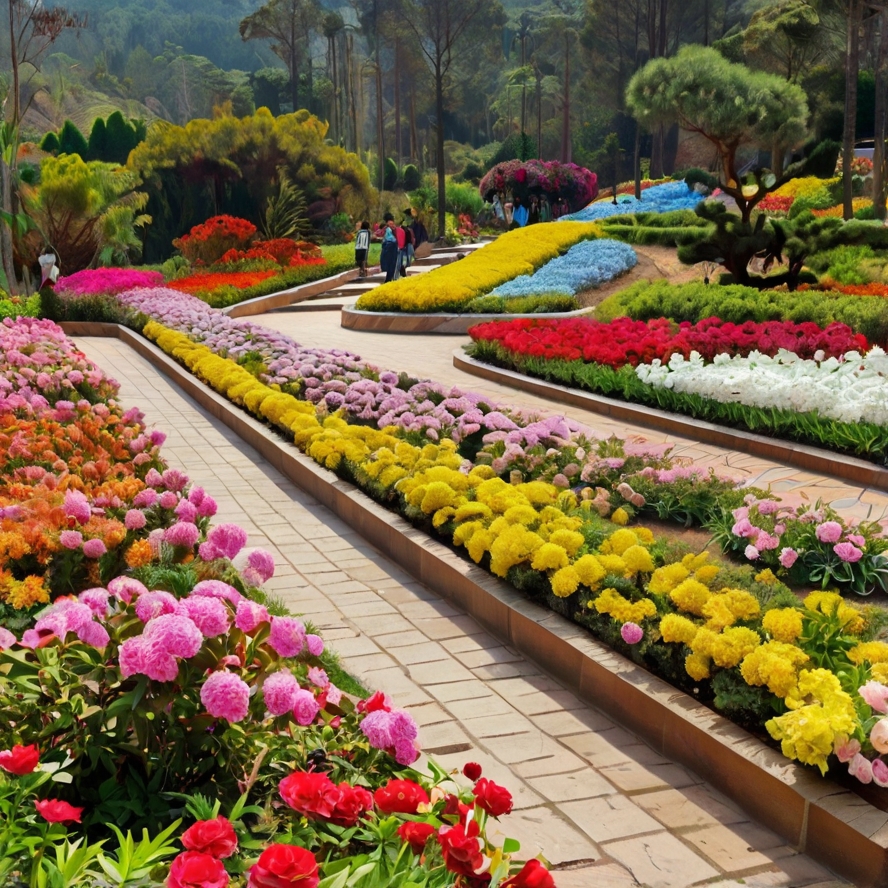 달랏 꽃정원 이미지