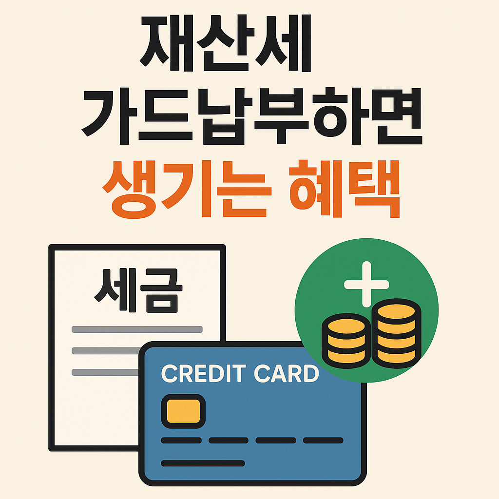 재산세 카드납부하면 생기는 혜택