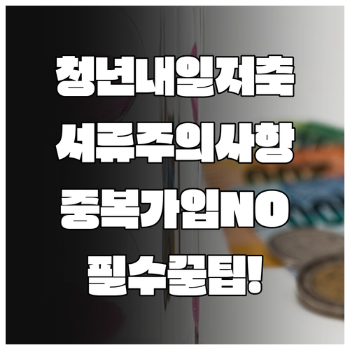 청년내일저축계좌 신청 서류 주의사항 ..