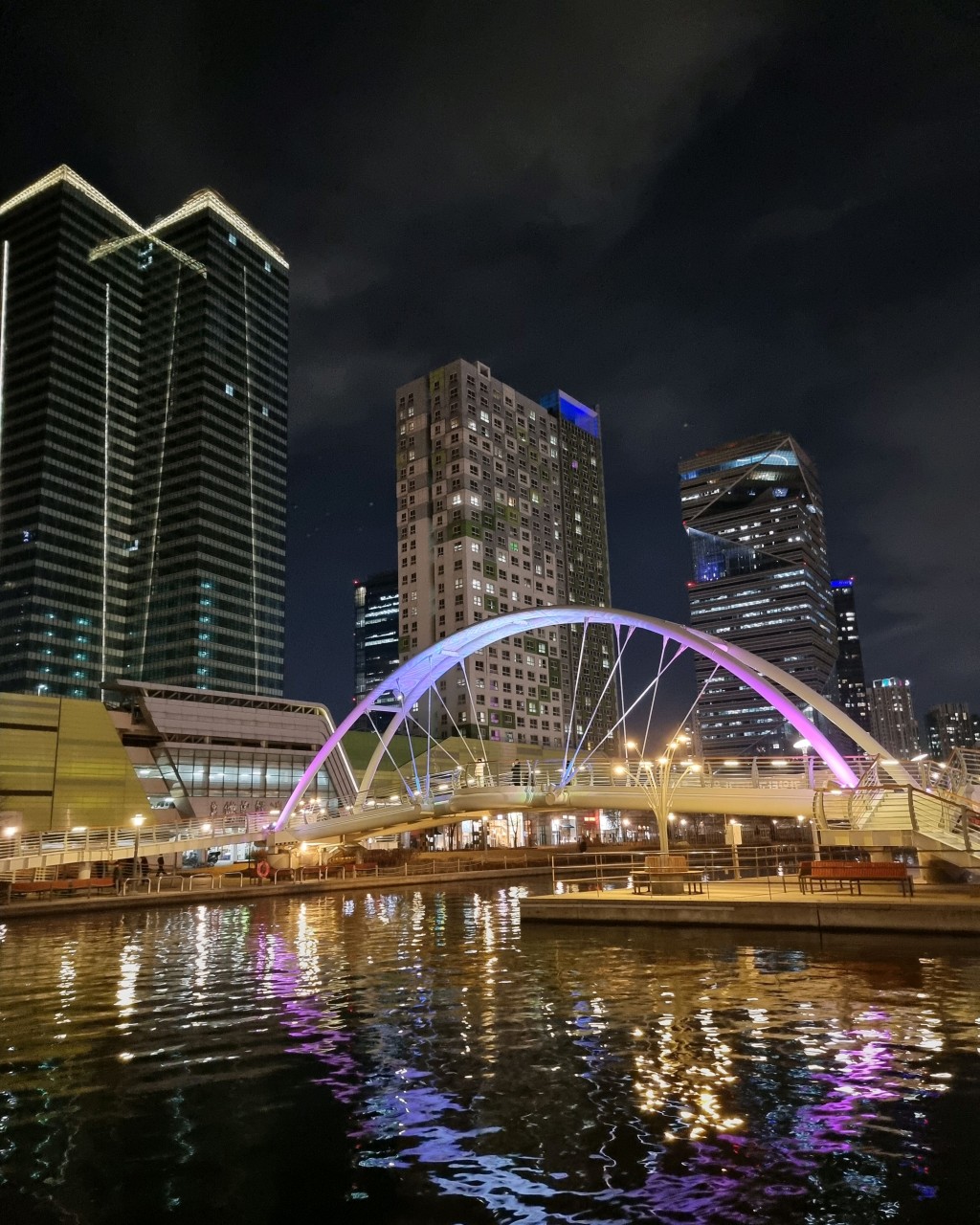 송도 센트럴 파크 야경 모습