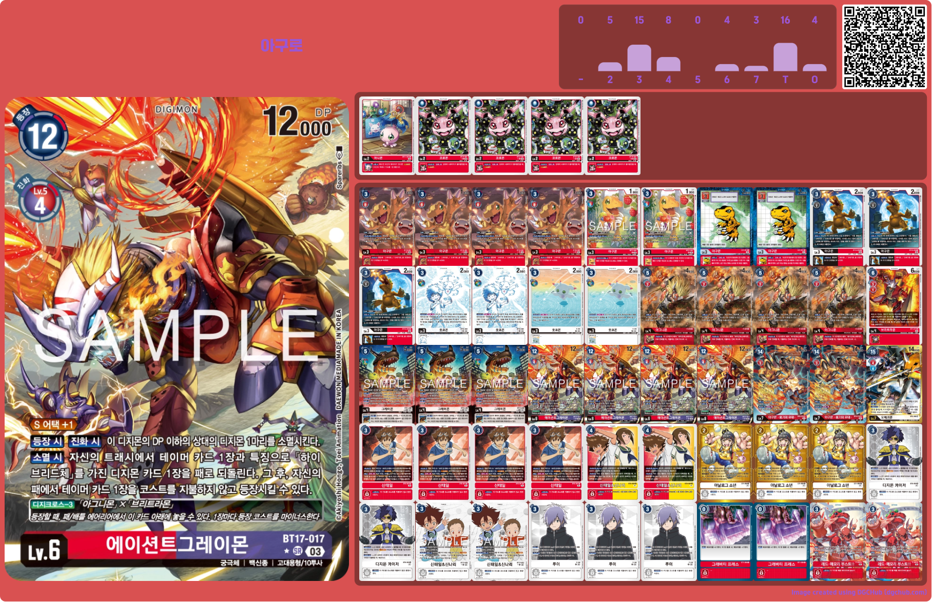 디지몬카드배틀 BT17 시크릿 크라이시스 환경 아구몬 어그로덱 리스트