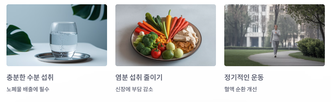 신장 건강 위한 생활습관