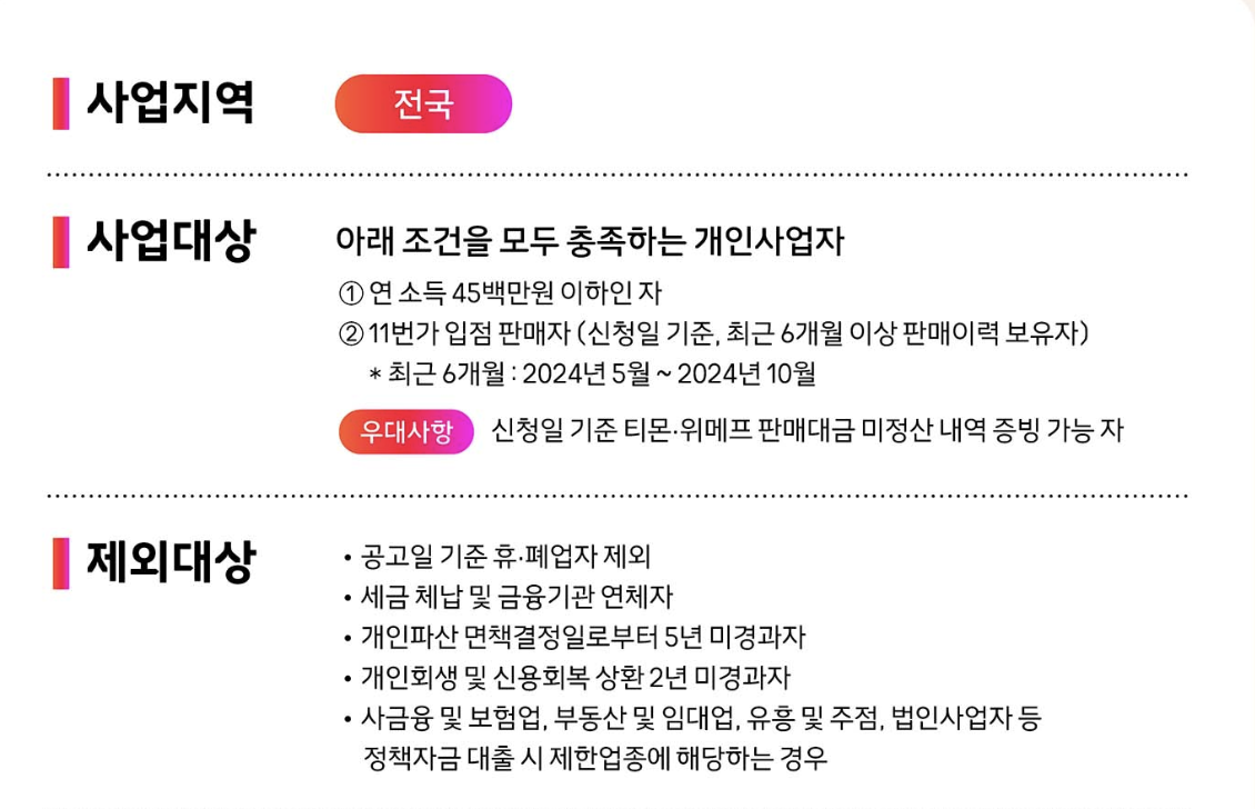 소상공인 300만원 11번가 무이자 대출