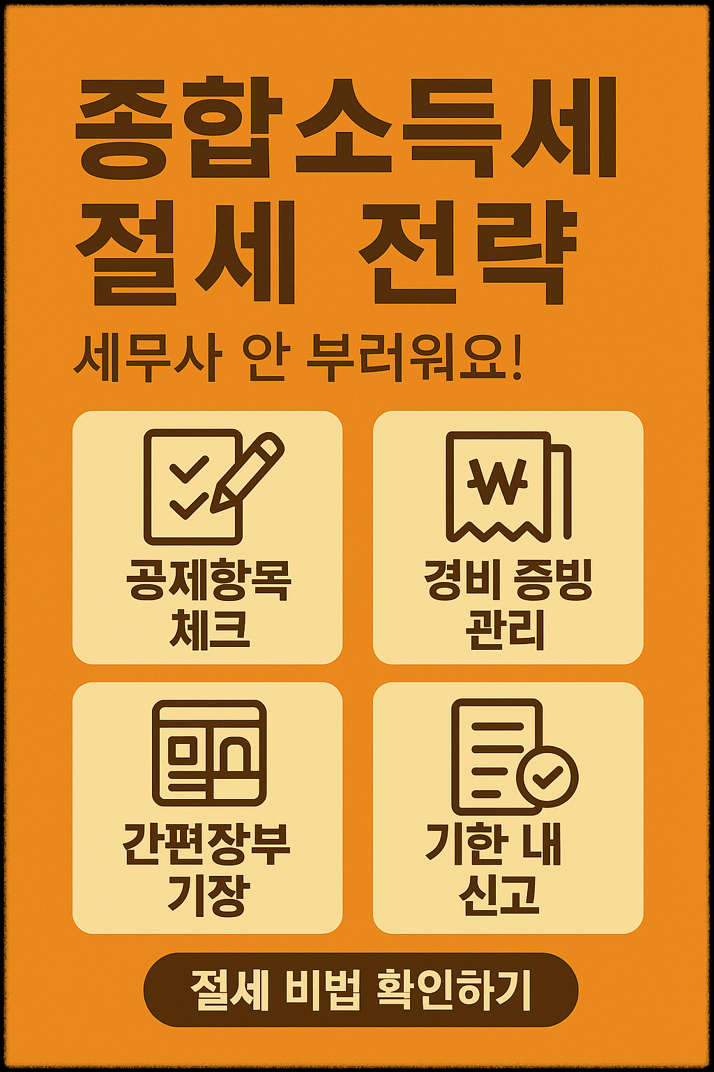 2025 종합소득세 절세 전략, 세무사 안 부러워요!