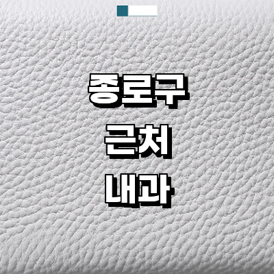 서울 종로구 내과