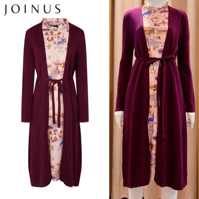 조이너스 프린팅 러플 롱 투피스- JW19SO0503357A