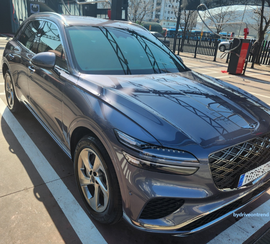 제네시스 GV70 페이스리프트 세레스블루 컬러