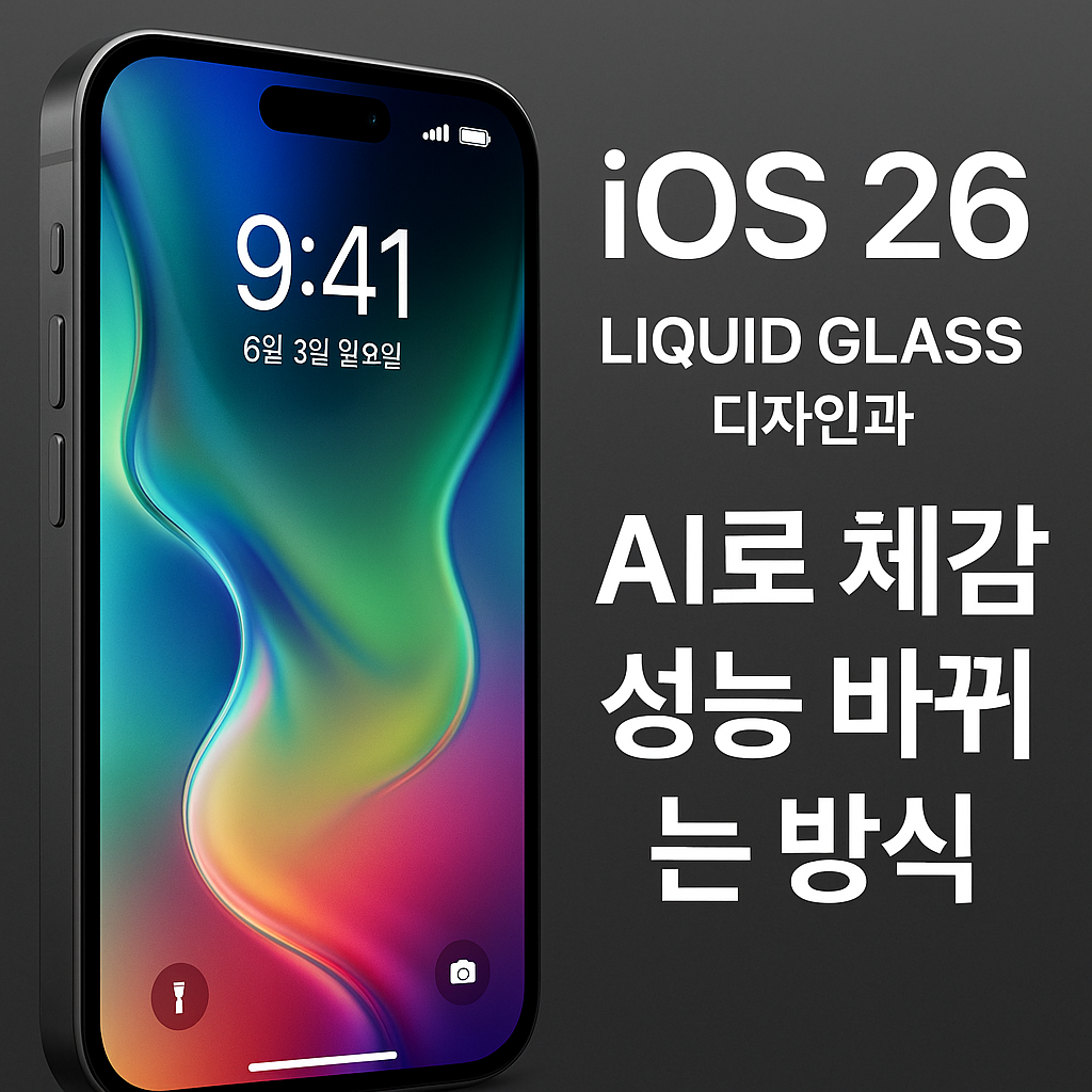 iOS 26 Liquid Glass 디자인과 AI로 바뀌는 체감 성능