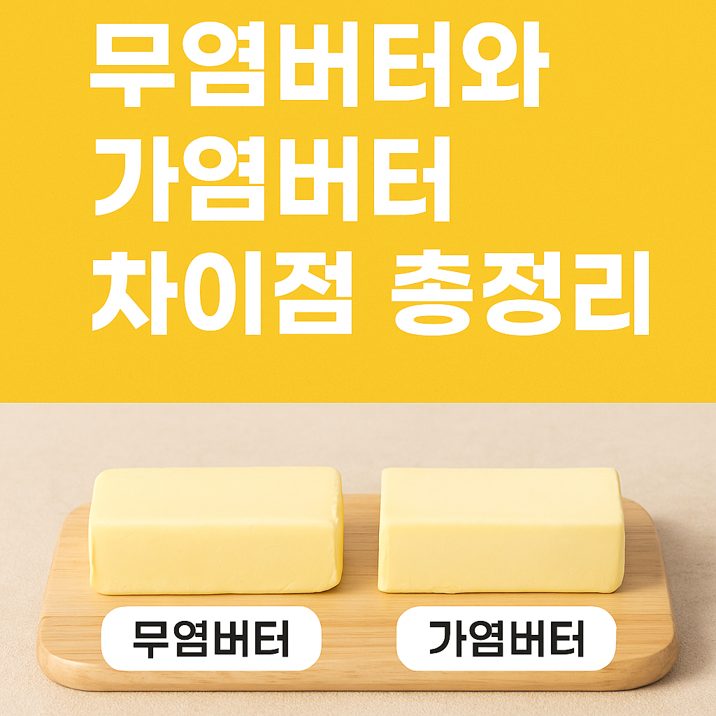 무염버터와 가염버터 차이점 총정리