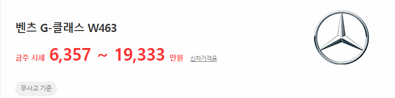 G바겐(W463) 중고차