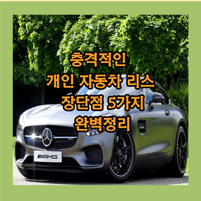 개인 자동차 리스 단점