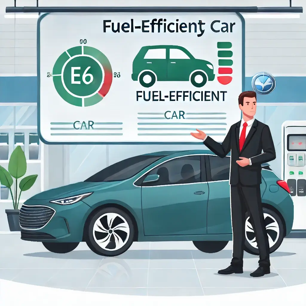 연비 좋은 차를 소개하는 딜러의 전문적인 자세.