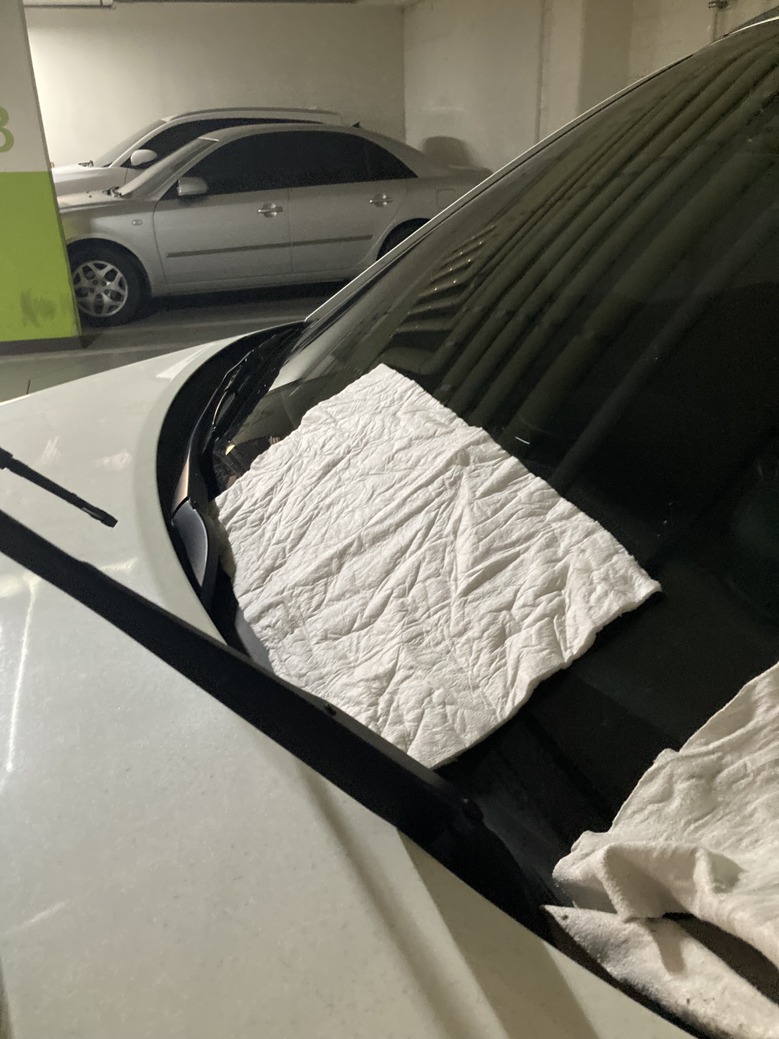 유리흠집안나게수건깔기