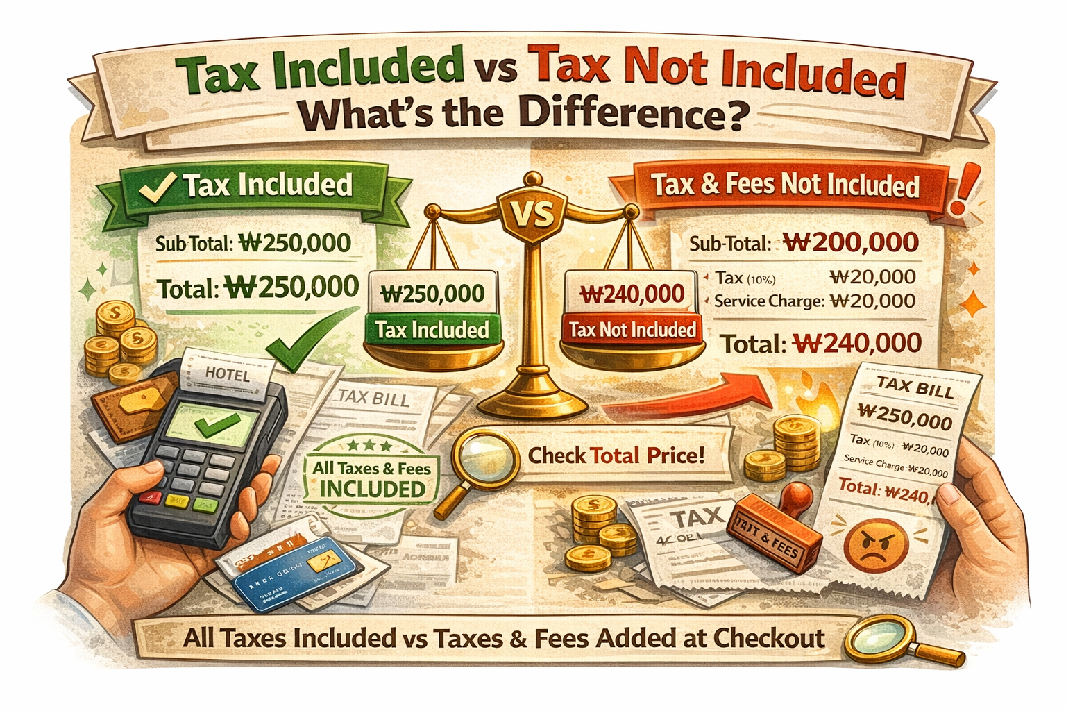 세금 포함 vs 세금 불포함