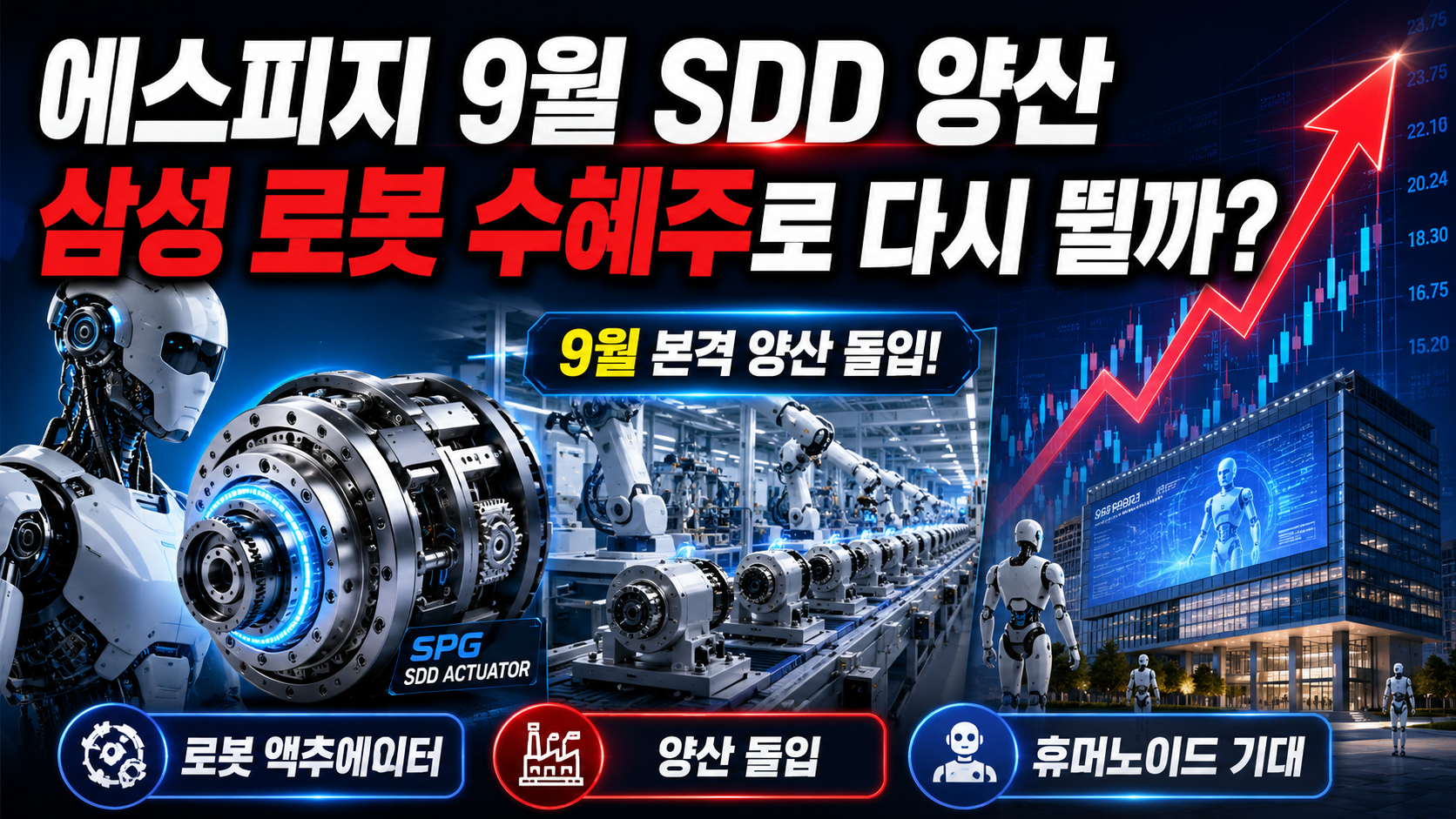 에스피지 로봇 액추에이터 SDD 9월 양산과 삼성전자 로봇 사업 수혜 가능성 분석