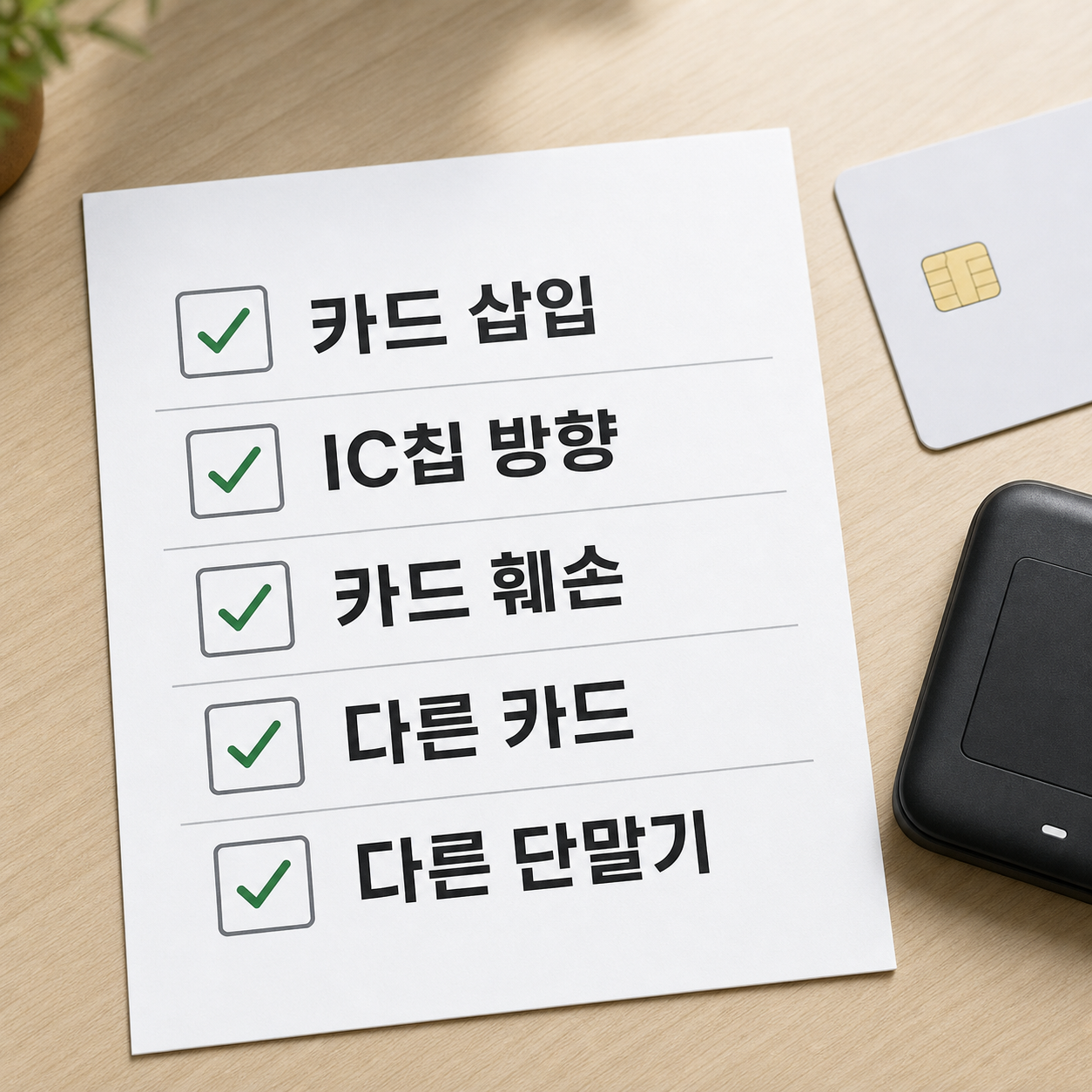 하이패스 단말기 인식 오류 때 카드 삽입 방향 카드 훼손 다른 카드 비교를 확인하는 체크리스트