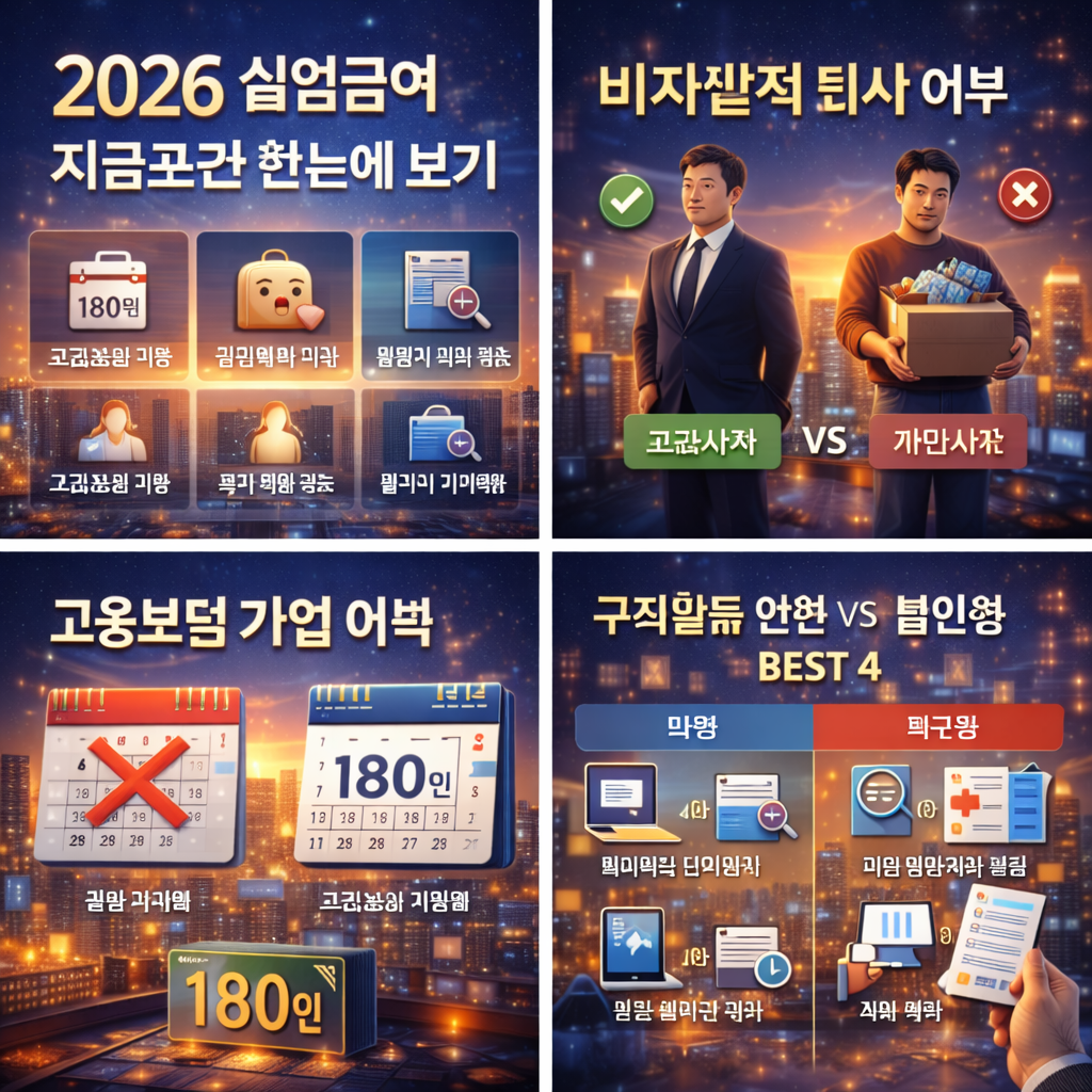 2026 실업급여 지급조건 총정리|반드시 확인해야 할 핵심 기준