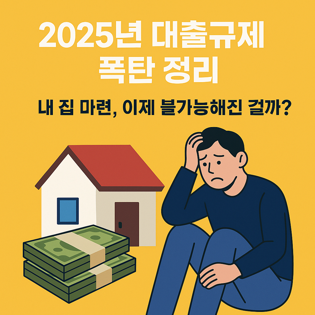 🧨 2025년 대출규제 폭탄 정리: 내 집 마련, 이제 불가능해진 걸까?